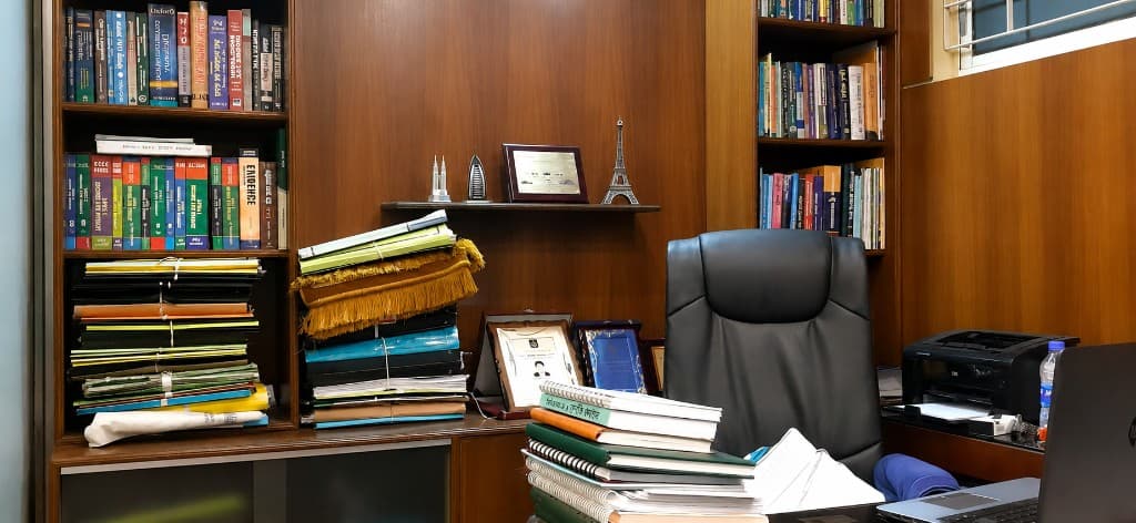 EasyTax professional office with tax and legal reference library